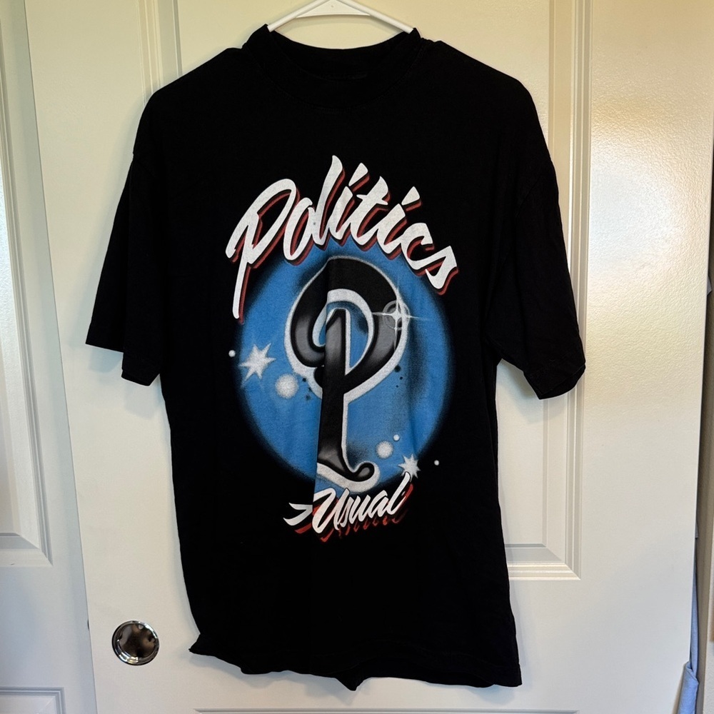 POLITICS
POLITICS CHROME TEE Black Graphic Tee - Short Sleeve